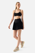 Kickstart Pleated Skirt- Black