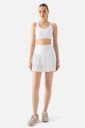 Kickstart Pleated Skirt-White
