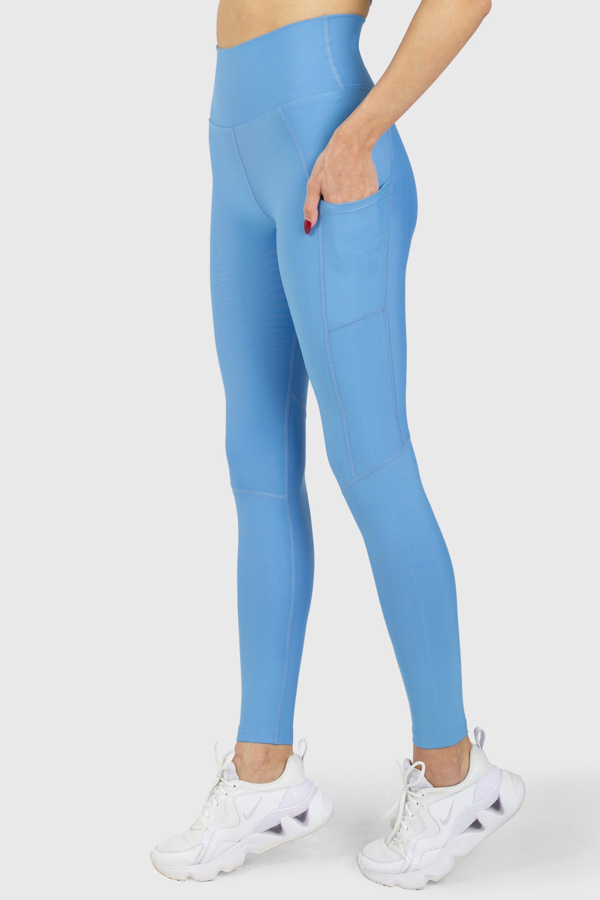 Pocket High Waisted Tights Blue