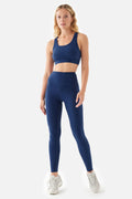 Anna Soft Belt Soft Leggings - Blue