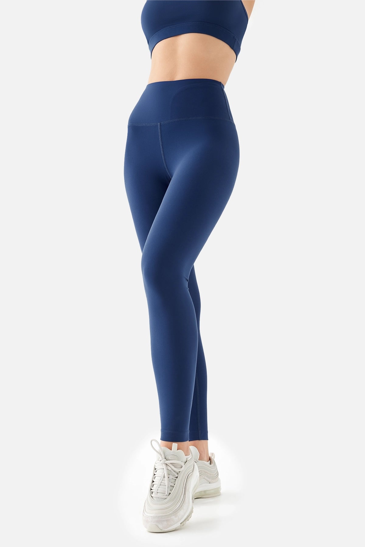 Anna Soft Belt Soft Leggings - Blue