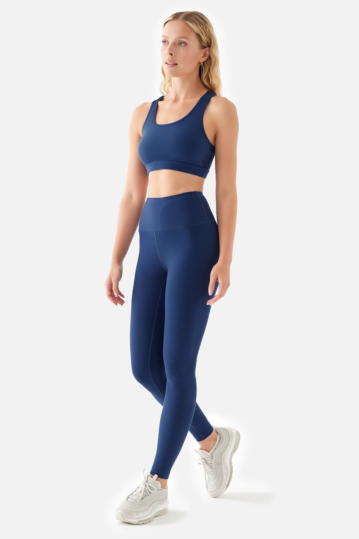 Anna Soft Belt Soft Leggings - Blue