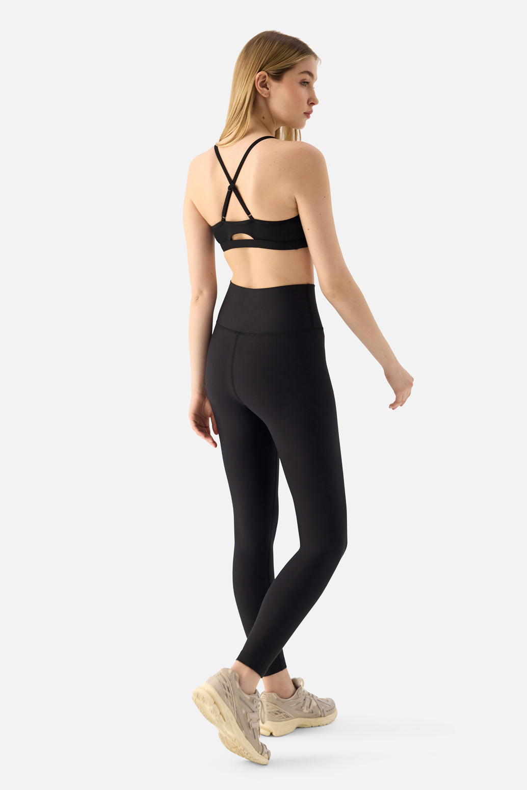 Komfort High Rise Soft Leggings in Black 7/8 Length
