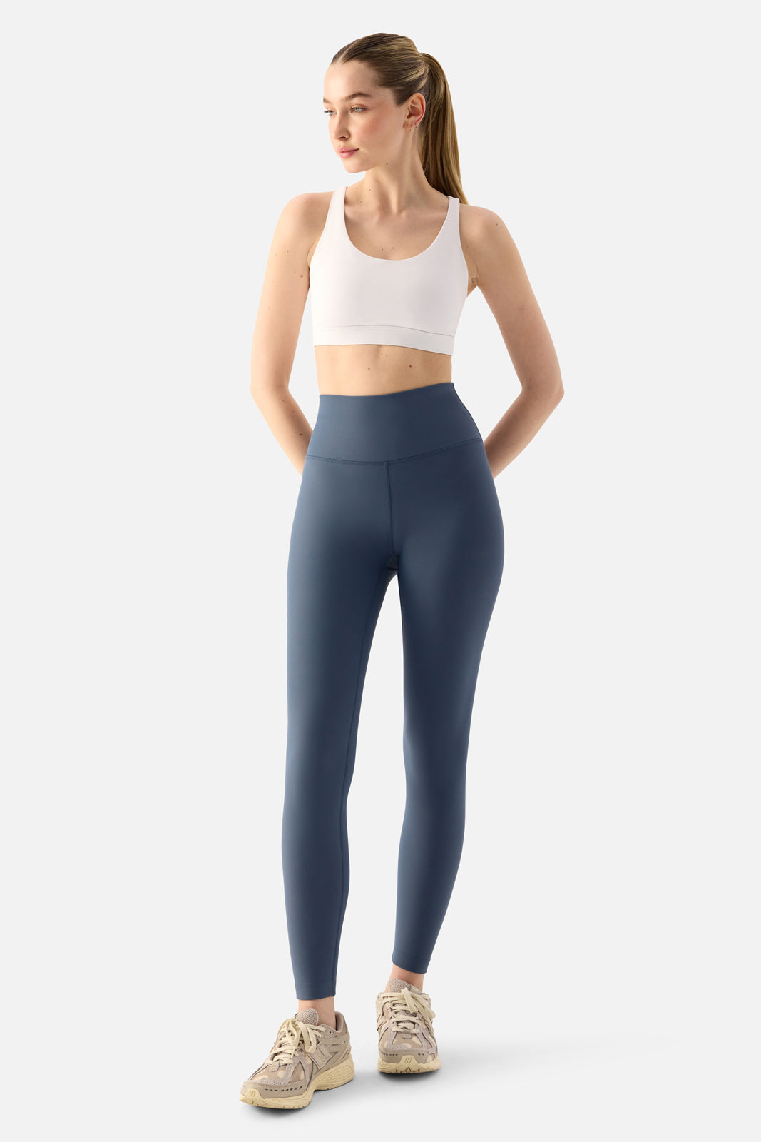 Komfort High Rise Soft Leggings in Indigo 7/8 Length