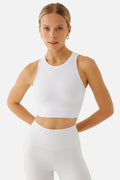 Olivia Sports Crop White