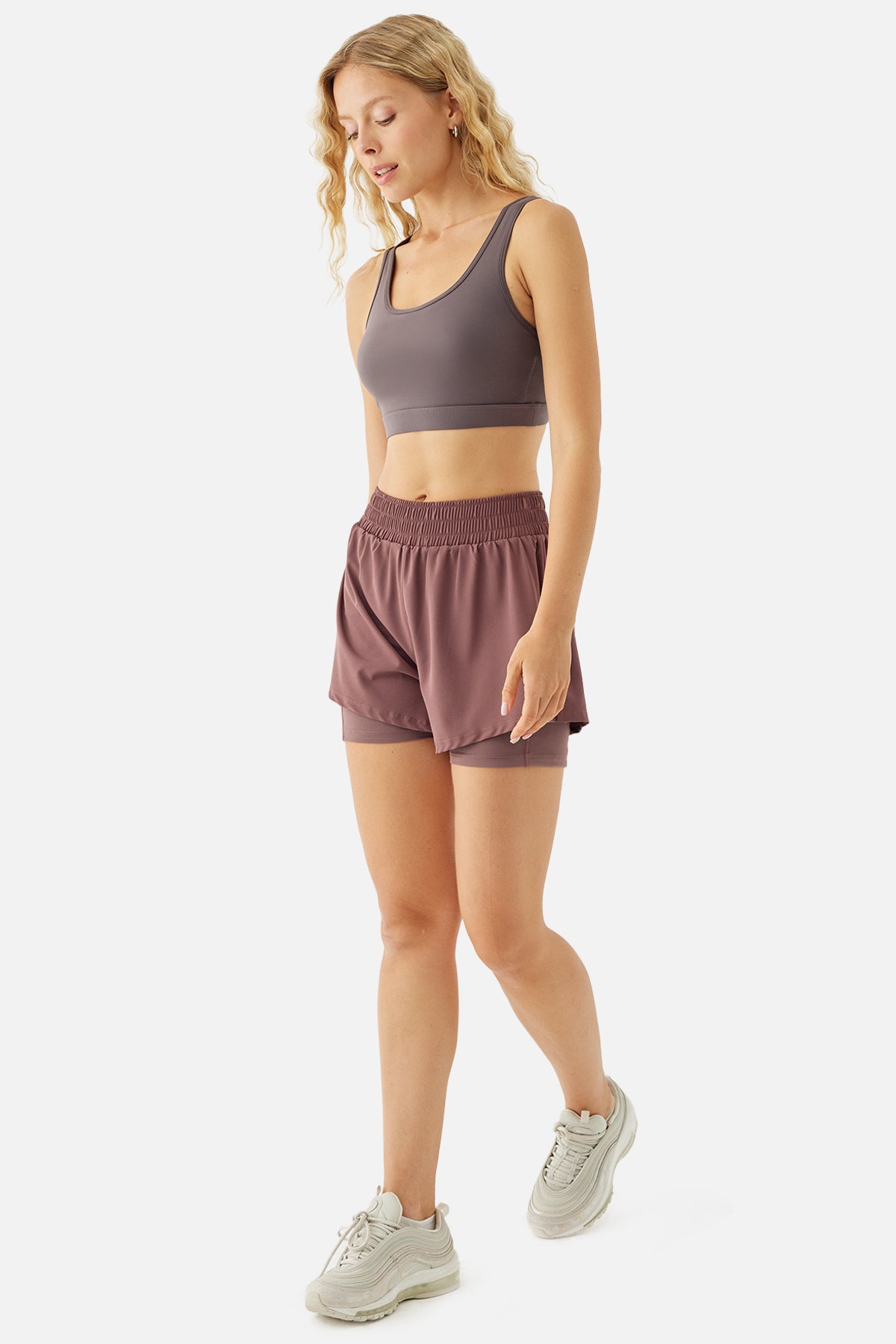 Rose Dynamic Sports Shorts - Dark Rose