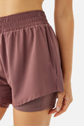 Rose Dynamic Sports Shorts - Dark Rose
