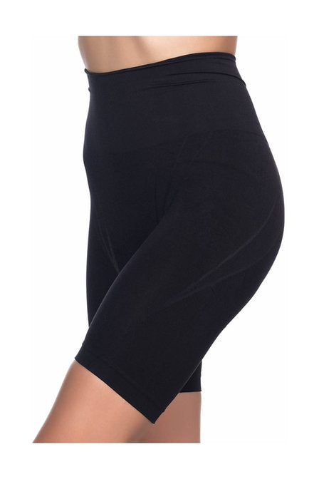 Seamless High Waisted Short Thigh Shaper Corset (Black)